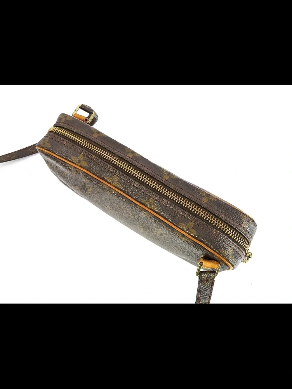 Louis Vuitton Monogram Canvas Crossbody with Tan Leather Trim
